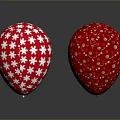 Festive Christmas Ornaments With Red Snowflake Strawberry And Green Tree Star Patterns