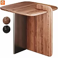 Modern Minimalist Wooden Corner Table with Smooth Surface and Sturdy Structure for Home Decor