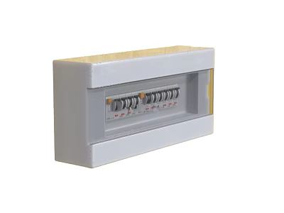 Modern Kitchen Appliance Control Panel With Multiple Knobs And Sleek Design 3d model
