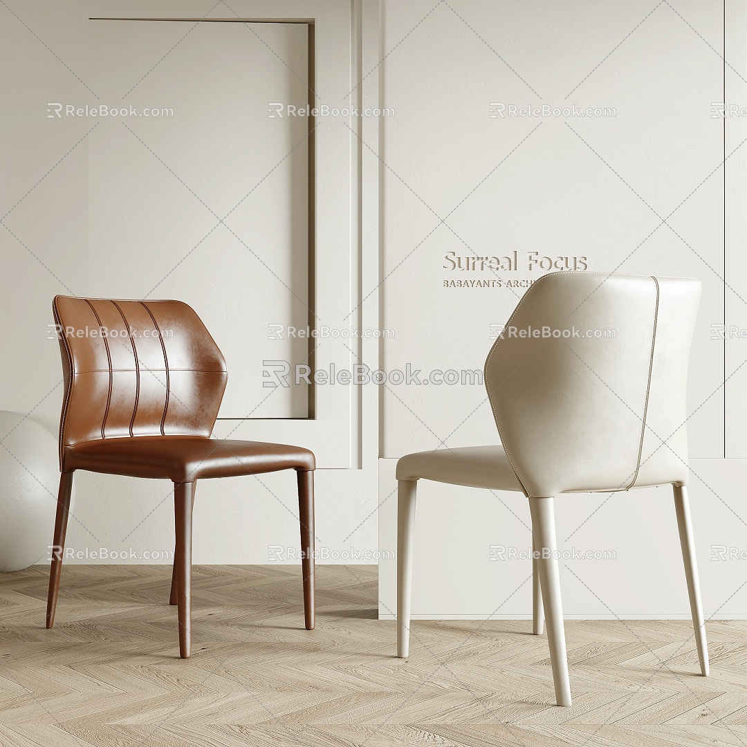 minotti Single Chair Single Chair Chair Leisure Chair Dining Chair Desk Chair 3d model