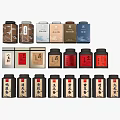 Elegant Tea Can Collection With Various Traditional And Modern Design Labels
