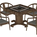 New Chinese Mahjong Table and Chair Mahjong Table 3d model