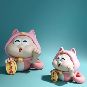 Modern Cartoon Doll Hand-held Baby Year of the Snake Ornaments 3d model