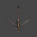 Fierce Mythical Dragon Character From Game And Film With Spiked Horns Large Wings Scaly Body