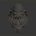 Mechanical Sci Fi Helmet With Yellow Glowing Eyes And Intricate Metallic Structure