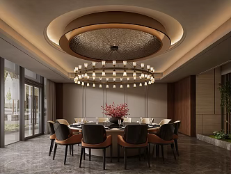 Mingde Design Light Luxury Restaurant Box 3d model