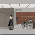 Modern Elegance Clothing Store With Modern Interior Design Displayed Dresses Wooden Walls And Transparent Chairs