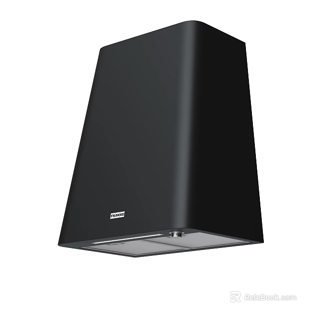 Modern Black Grundig Range Hood Sleek Design Kitchen Ventilation Appliance for Contemporary Home 3d model 
