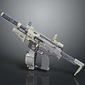 Modern Rifle Assault Rifle Submachine Gun Attack Rifle Sci-Fi Rifle 3d model