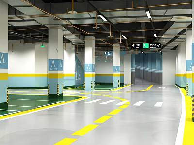 Modern Parking 3d model
