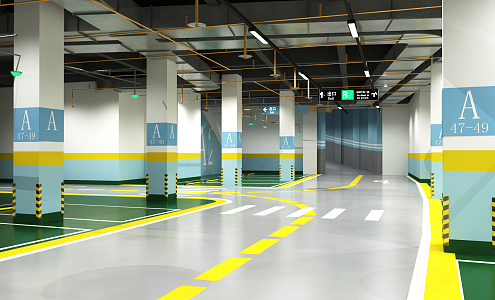 Modern Parking 3d model