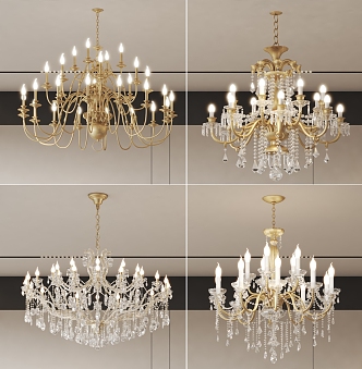 European-style chandelier 3d model