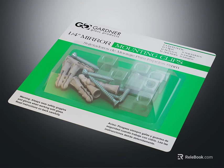 GASONNER Leashing Mounting Clips Hardware Tools With Screws And Fasteners 3d model 