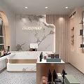 Light Luxury Cosmetics Store Cosmetics Store 3d model