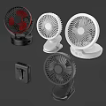 Portable Air Cooler Fans in Various Black and White Desktop Clip on Styles