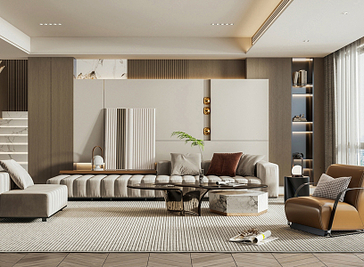 modern living room 3d model