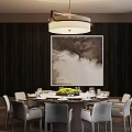 Chinese Restaurant Box New Chinese Restaurant Box Dining Table and Chair Round Table Dining Table and Chair Tableware More than Four Dining Table and Chair 3d model