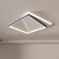 Modern LED Ceiling Light With Geometric Square And Round Design For Home Decor 3d model