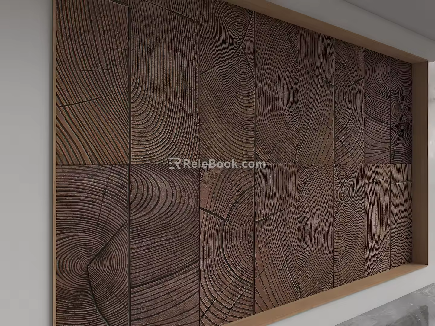 Modern map background wall 3d model