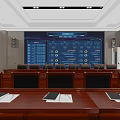 Intelligent Server Racks in Modern Server Room with Blue Lighting and White Ceiling