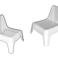 Transparent Modern Leisure Chair With Sleek Surface And Reflective Minimalist Lines