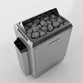 HARTA Silver Cooking Appliance With Stone Filled Chamber And Side Vents