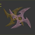 Ancient Rusted Blade Weapon With Multiple Sharp Blades Circular Holes And Intricate Metallic Design