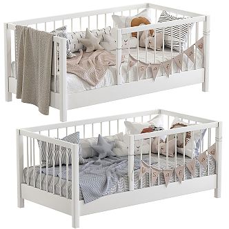 Modern Crib Children's Bed 3d model