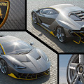 Modern sports car Lamborghini sports car 3d model