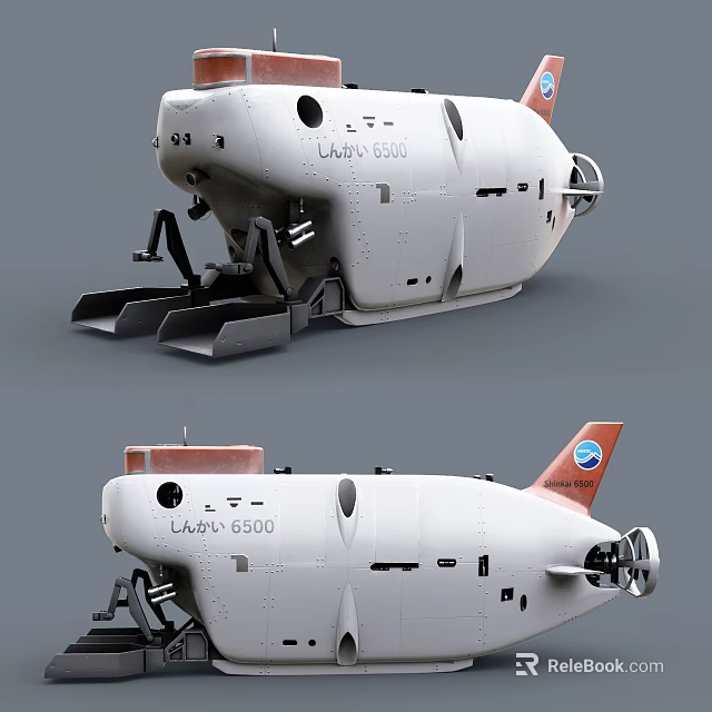 Liaoning 6500 Military Ship Featuring White Body Circular Windows Mechanical Arms And Propellers 3d model 