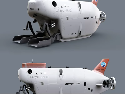 Liaoning 6500 Military Ship Featuring White Body Circular Windows Mechanical Arms And Propellers 3d model