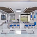 Classroom science and technology sense school computer classroom training room 3d model