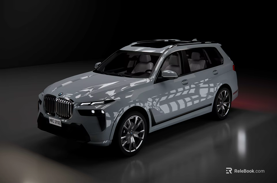 Modern Silver Luxury SUV With Sleek Exterior Design And Alloy Wheels 3d model 