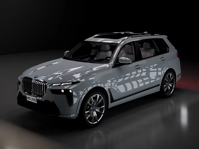 Modern Silver Luxury SUV With Sleek Exterior Design And Alloy Wheels 3d model