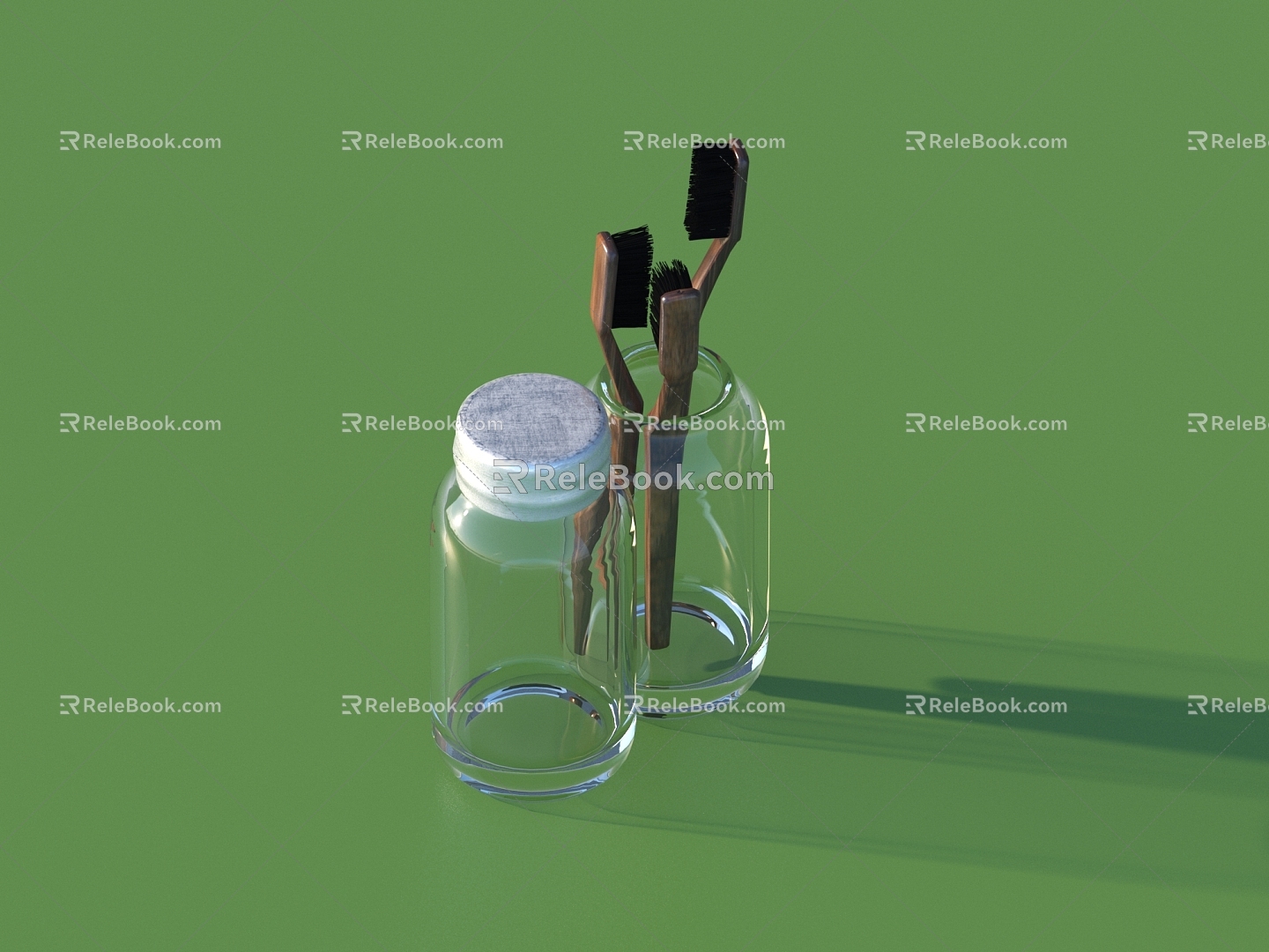 Modern toothbrush toothbrush glass daily necessities model