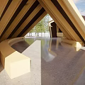 Modern landscape sketch 3d model