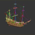 Modern Sailing Cartoon Sailing 3d model