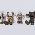Artistic Decorative Toy Dolls With Four Different Colors And Sitting Raising Hands Poses