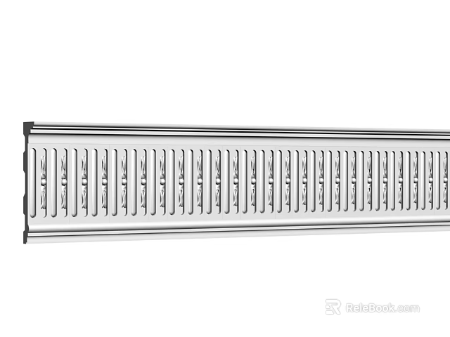 Decorative Gypsum Molding With Intricate Linear Patterns For Home Interior Decoration 3d model 