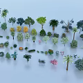 Various Types of Trees With Different Colors and Species 3D Model Collection