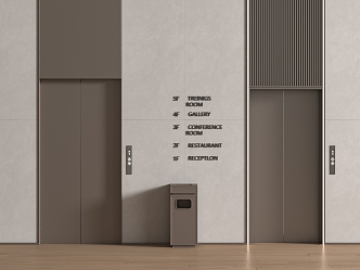 Modern elevator button 3d model