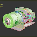 Industrial Mechanical Equipment With Silver Metallic Precision Components Rotary Part And Reflective Base