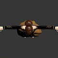 3D Female Character In Black Top And Yellow Skirt With Arms Outstretched