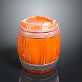 Wooden Barrel Water Barrel Old Wooden Barrel Water Barrel Pot Container Realistic 3d model