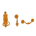 Ornate Door Handles With Various Vintage Designs And Carved Details