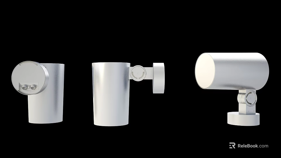 Outdoor Lights Modern Silver Metal Design With Wall Mounted Bracket Styles For Exterior Home Lighting 3d model 