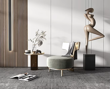 Modern single sofa 3d model