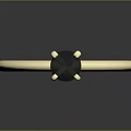 Elegant Gold Ring With Black Gemstone Classic Design For Jewelry Collection