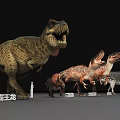 Realistic Reptile Models Featuring Triceratops Velociraptor And Tyrannosaurus Rex