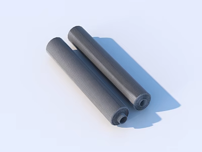 Two Gray Rolled Household Supplies For Daily Use 3d model